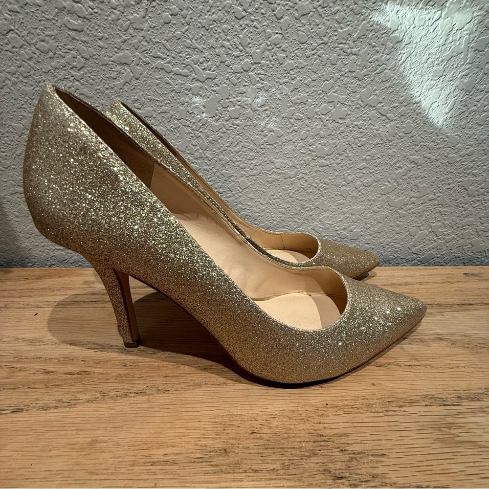 Nine West Gold Jackpot Pumps Heels Size 8‎